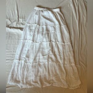 Hollister - Women’s White Maxi Skirt